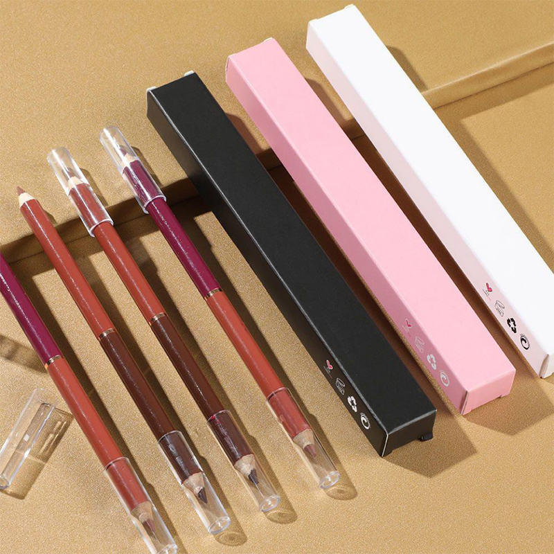 로고 없음 립 라이너 박스 브라운 립 라이너 펜슬 판매자 비건 크리미 립 라이너