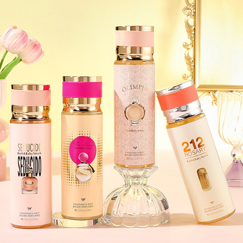 250ml 브랜드 향수 스위트 플로랄 여성 바디 스프레이 바디 미스트 퍼퓸 디자이너 향수