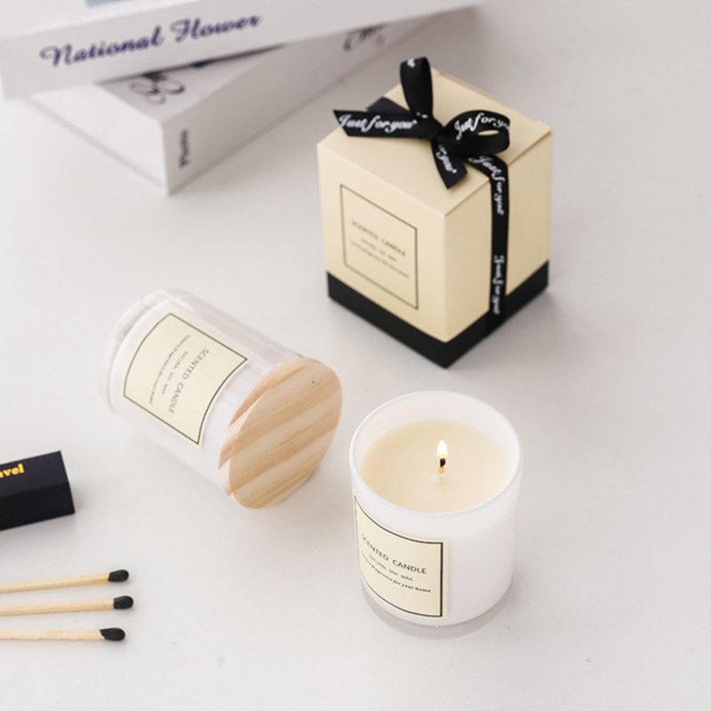 150g 로맨틱 라운드 간장 왁스 생일 양초 향기로운 럭셔리 수제 비건 향기로운 양초 선물 세트