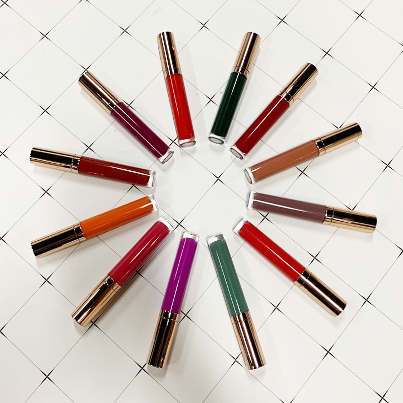 화장품은 립글로스 라벨 없음 액체 매트 립스틱 립글로스 30가지 색상을 만듭니다.