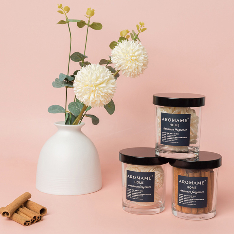 아로마 디퓨저 냄새 제거기 주석 용기 크리스탈 스톤 드라이 플라워 계피 디퓨저 공기 청정제